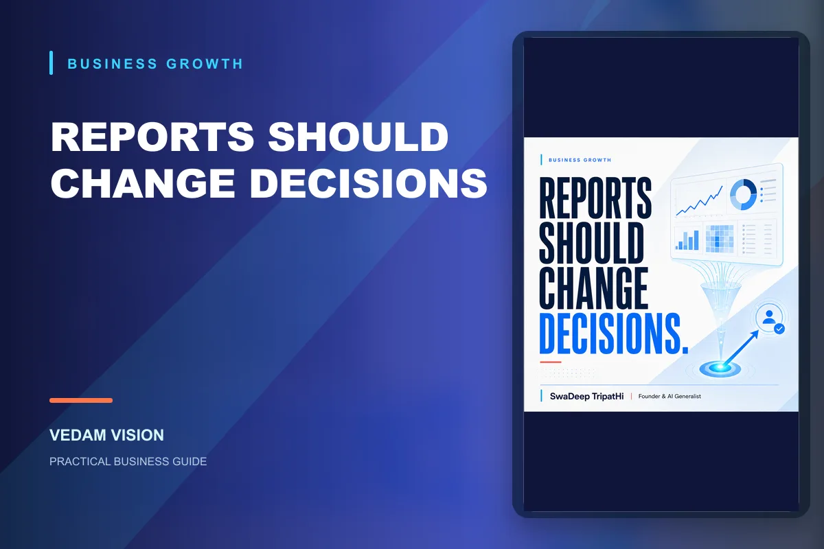 A useful marketing dashboard moves from attention to qualified action - Blog | Vedam Vision