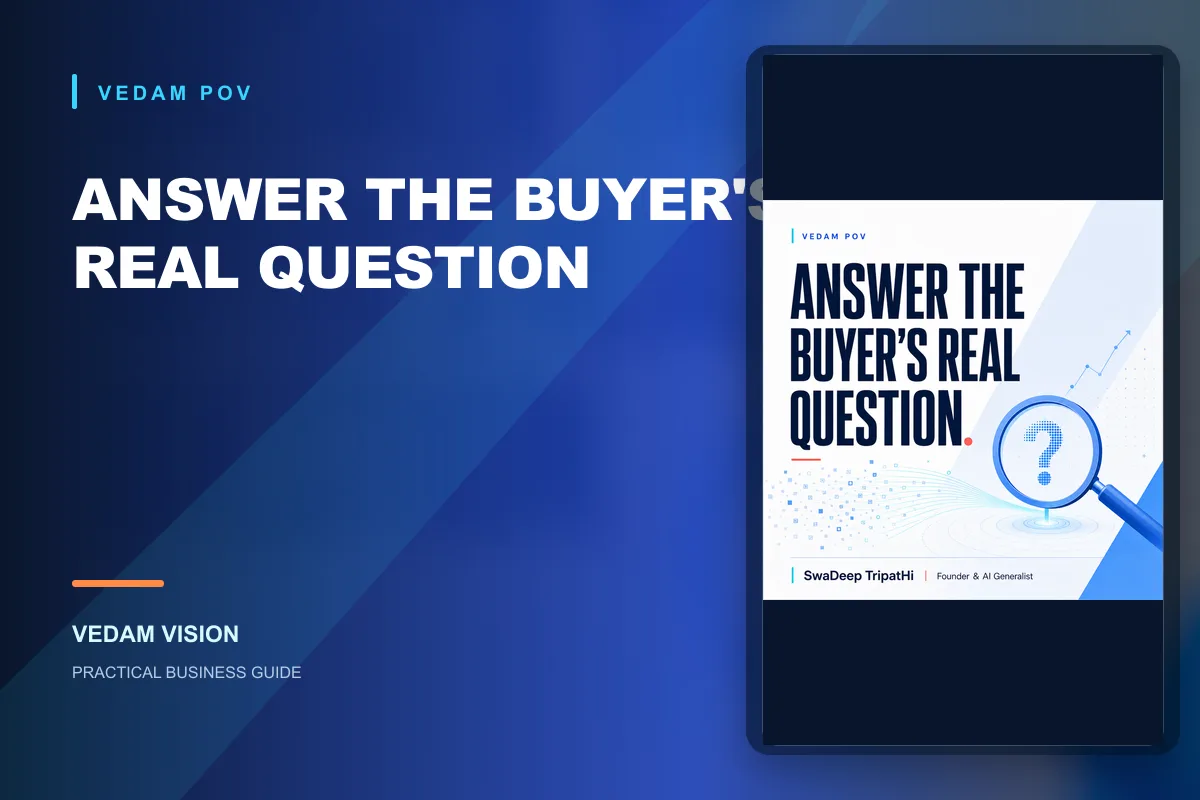 An AI search content audit should begin with unanswered customer questions - Blog | Vedam Vision