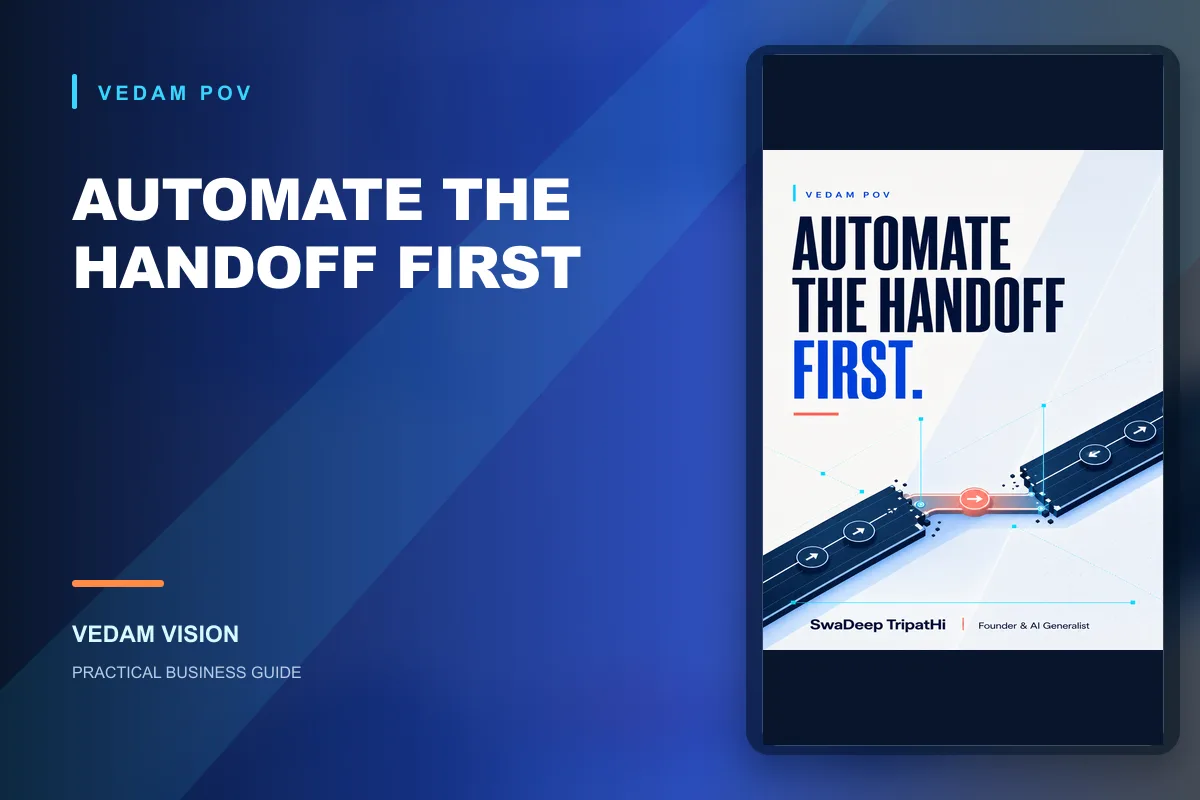 Automate the highest-friction handoff before the easiest task - Blog | Vedam Vision