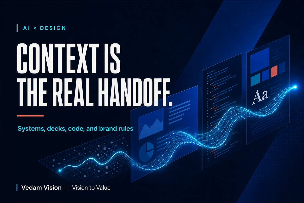 Connected Design Context Across Systems, Decks, Code, and Brand Rules - Blog | Vedam Vision