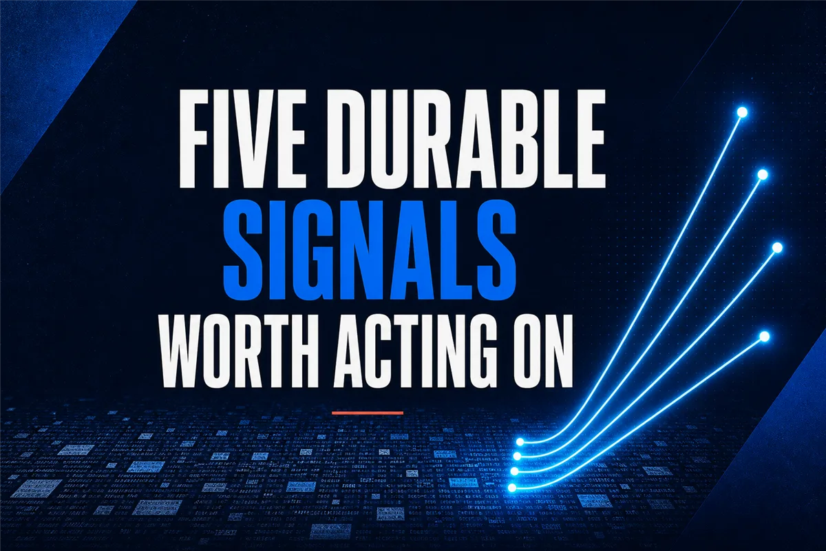 Five Durable Signals Shaping AI, Design, and Business in 2026 - Blog | Vedam Vision