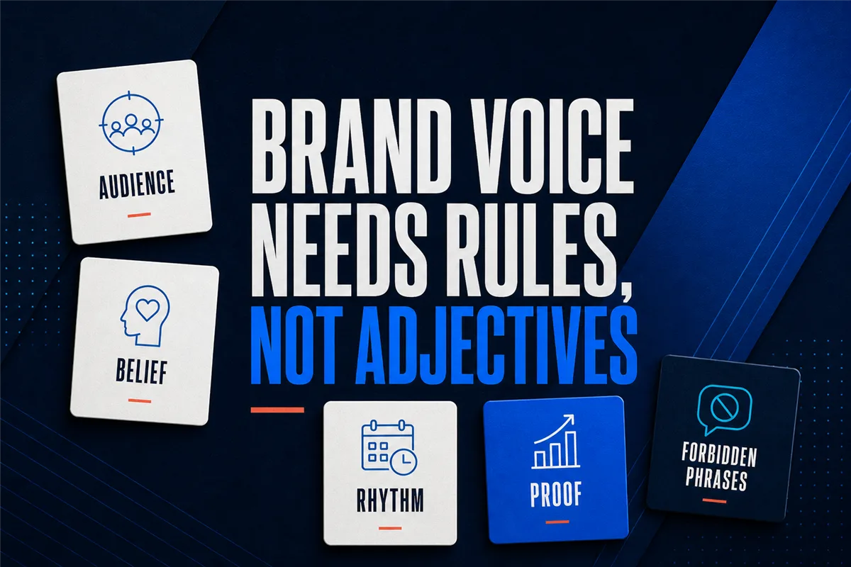 A Five-Part Brand Voice Checklist That Is More Useful Than Three Adjectives - Blog | Vedam Vision