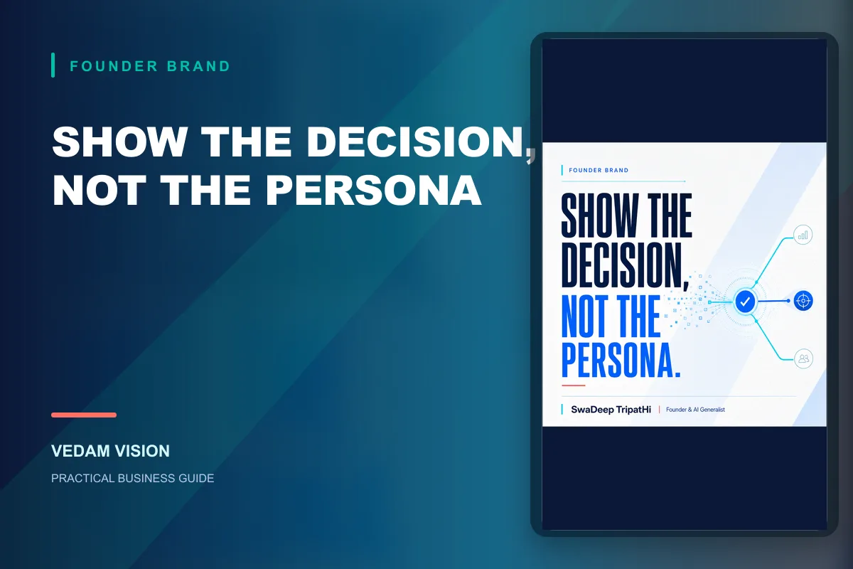 Founder-led content works when expertise is attached to a clear decision - Blog | Vedam Vision