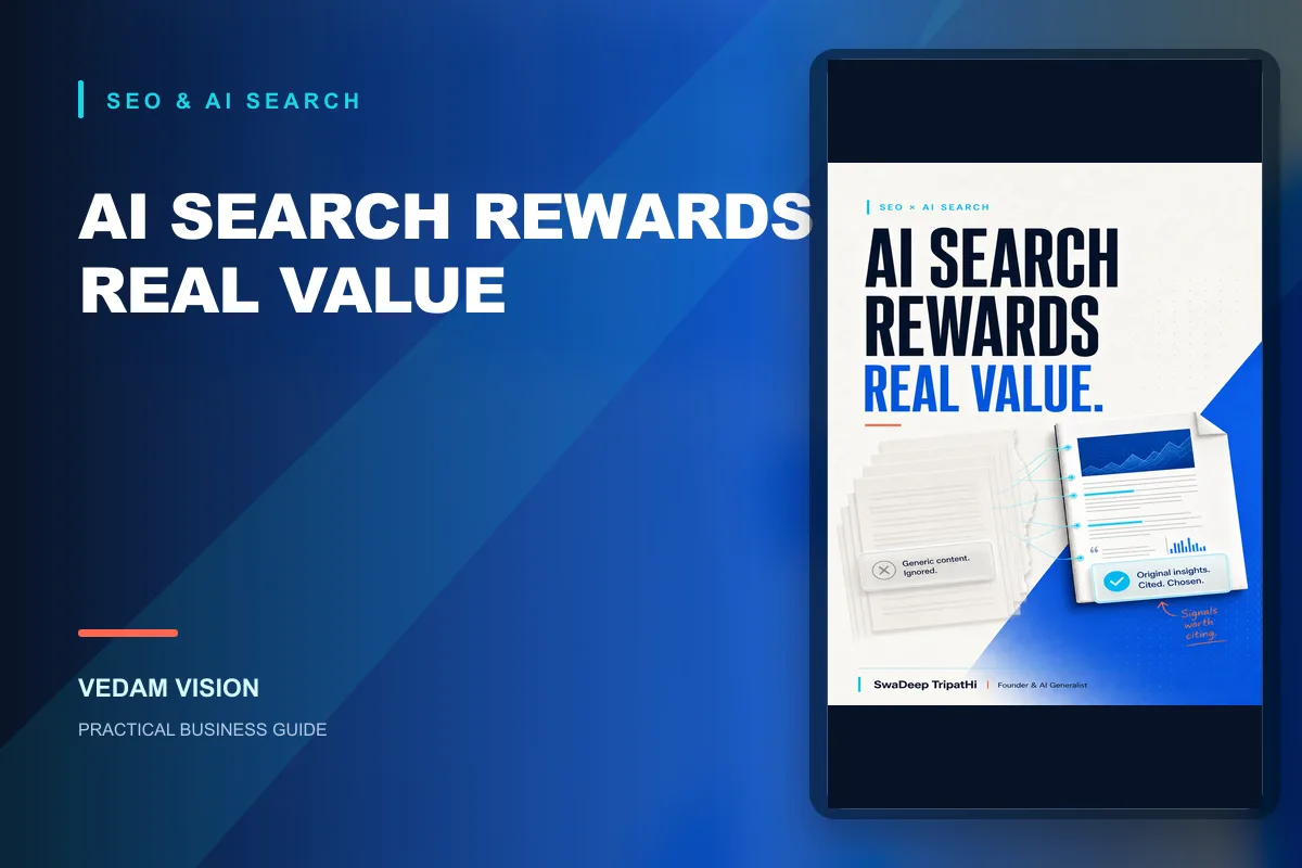 Google's AI search guidance still starts with useful original content - Blog | Vedam Vision