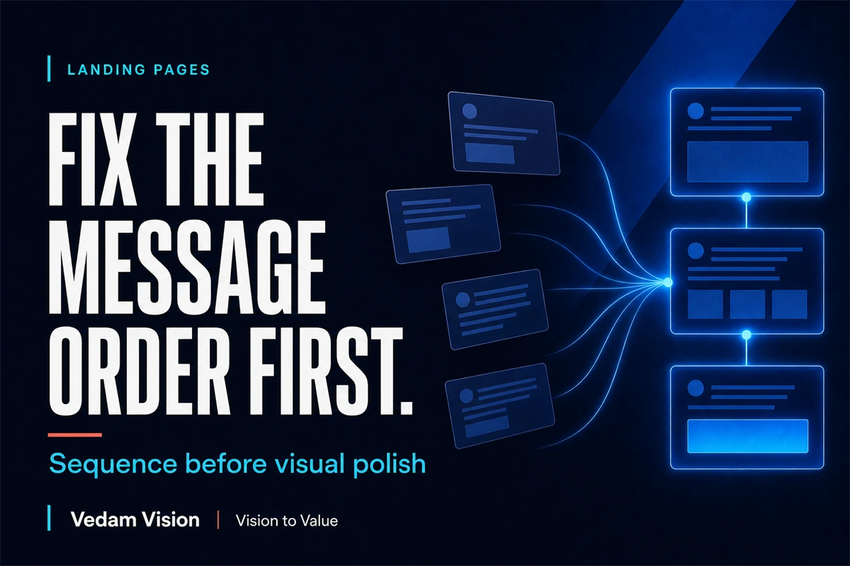 Landing-Page Message Hierarchy Before Visual Polish - Blog | Vedam Vision