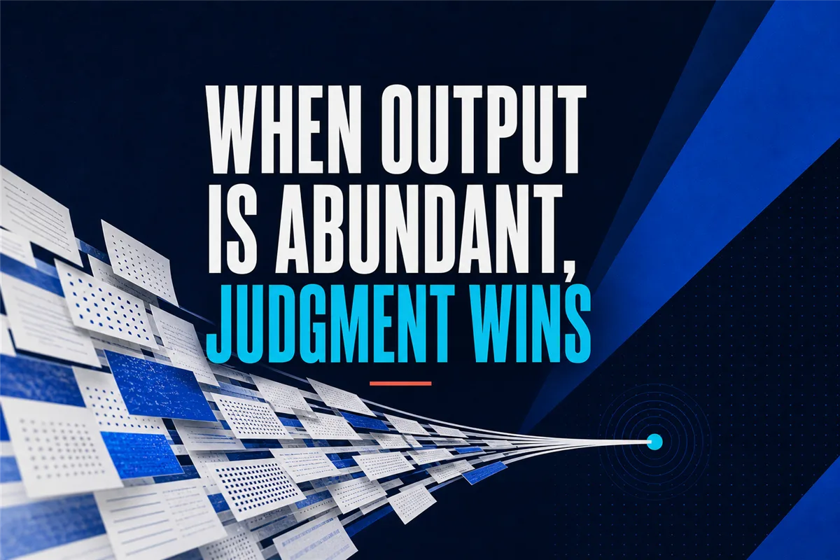 When AI Production Becomes Abundant, Human Judgment Becomes Scarce